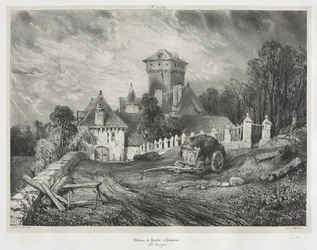 Viajes pintorescos y románticos por la vieja Francia: Auvernia (vol. II): Castillo de Pesteil en Polminhac, Lámina 202