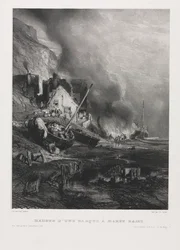 Seis marines: Reequipamiento de un barco en marea baja, 1833