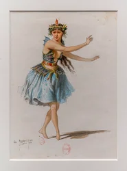 La Korrigane. Ballet de Charles-Marie Widor, modelo de vestuario. 1880.