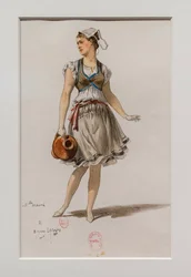 La Korrigane. Ballet de Charles-Marie Widor, modelo de vestuario