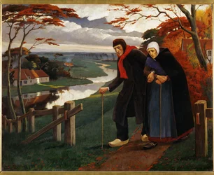 Otoño tardío, también El ciego (pintura sobre lienzo)