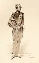 Príncipe Luis de Orleans, Duque de Nemours en 1840, del libro "The Girlhood of Queen Victoria