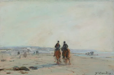 Dos jinetes en la playa, c.1864-68