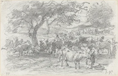 Pastores y ganado, 1877