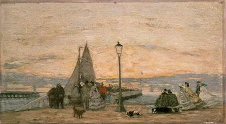 El muelle en Trouville: Atardecer, 1862