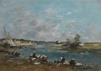 Lavanderas en las orillas del río Touques