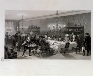Cena en la mesa d