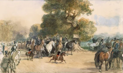 Escena en Hyde Park, c. 1850