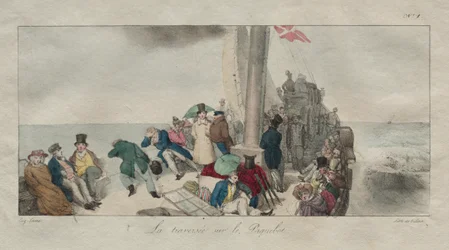 Recuerdos de Londres: Cruzando en el barco de pasajeros, 1826