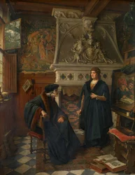 Erasmo y Quentin Matsys (óleo sobre lienzo)