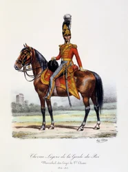 Chevau-Légers de la Guardia del Rey, Mariscal de Logis de 1ª Clase, 1814-15