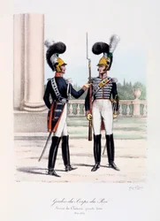 Gardes-du-Corps de Roi, Servicio de Chateau, gran uniforme, 1820-30