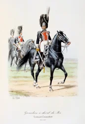 Granaderos a Caballo del Rey, Teniente-Comandante, 1814-15