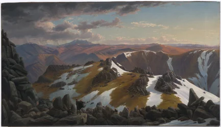 Vista noreste desde la cima norte del monte Kosciusko
