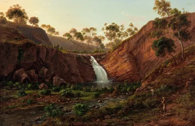 Cascada en el río Clyde, Tasmania