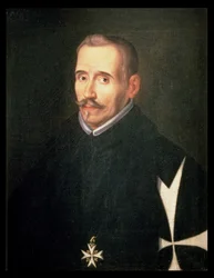 506 131-0795275/1 Retrato de Lope Félix de Vega Carpio (1562-1635) c.1630 (óleo sobre lienzo)