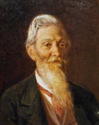 Retrato de Francesco Prampolini, pintura de Eugenio de Giacomi (1852-1917)