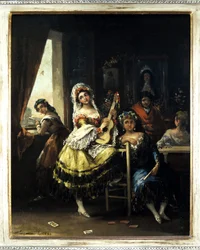 Maja con guitarra