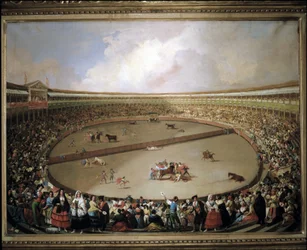 La plaza de toros dividida