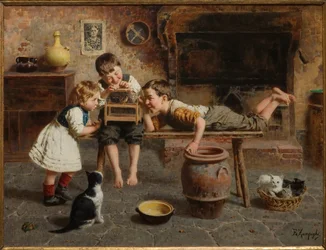 Juegos de niños (óleo sobre lienzo)