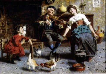 Anciano Tocando el Violín