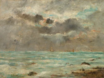 Eugène Boudin / "La costa de Trouville", hacia 1865-1900