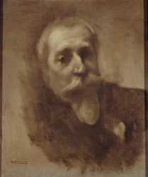 Retrato del poeta, periodista y novelista Anatole France 1844-1924, c. 1900