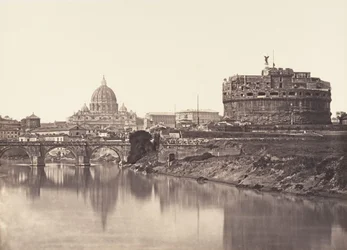 Veduta di Castel St Angelo. S. Pietro, 1848-52.