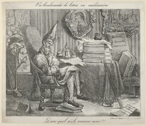 Un compañero literario meditando, 1821