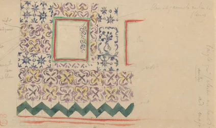 Una pared decorada con azulejos españoles