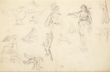 Estudios sobre animales y figuras