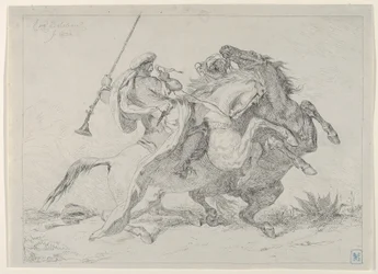 Choque de jinetes moros, 1834.