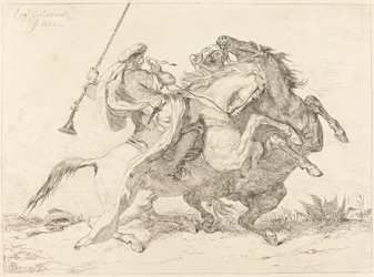 Encuentro de jinetes moros, 1834.