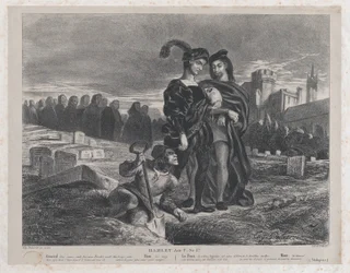 Hamlet contemplando el cráneo de Yorick