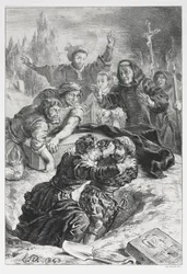 Hamlet: Hamlet y Laertes en la tumba de Ofelia