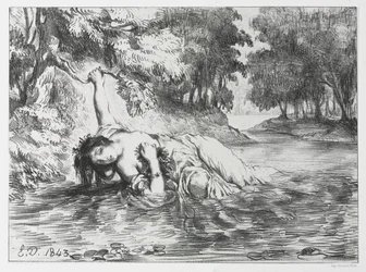 Hamlet: La muerte de Ofelia, 1843