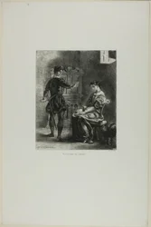 Hamlet y Ofelia, lámina 5 de Hamlet