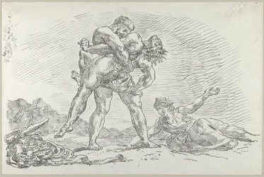 Hércules y Anteo, 1852