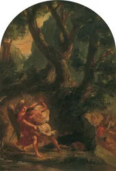 Jacob luchando con el ángel, 1850-1855