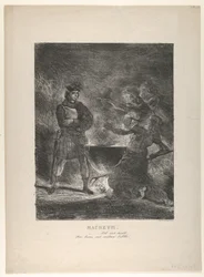 Macbeth consultando a las brujas, 1825