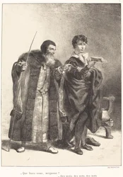 Polonio y Hamlet Acto II, Escena II