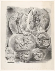 Estudios de Siete Monedas Griegas, 1825