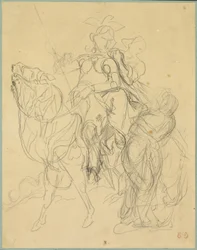 Estudio para Marphise y la Señora de Pinabel