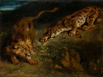 Tigre y león