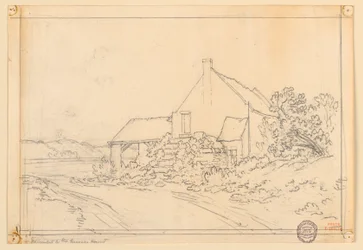 Casa de un campesino en un lago