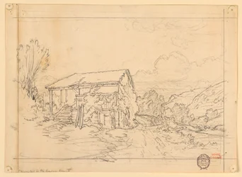 Casa de un campesino en un valle