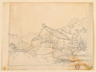 Casas de campesinos en un valle