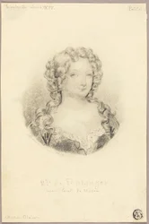 Retrato en Medallón de Mlle de Fontanges