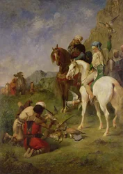 Una caza de halcones en Argelia: La presa, antes de 1863