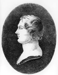 Retrato de George Gordon, 6º Barón Byron de Rochdale (1788-1824) de un busto de Lorenzo Bartolini (1777-1850)